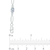 Thumbnail Image 2 of Oval Aquamarine and Diamond Accent Bracelet in Sterling Silver - 7.25"