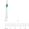 Thumbnail Image 1 of Oval Lab-Created Emerald and Diamond Accent Bracelet in Sterling Silver - 7.25"