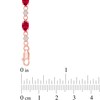 Thumbnail Image 2 of Oval Lab-Created Ruby and Diamond Accent Bracelet in Sterling Silver with 10K Rose Gold Plate - 7.25&quot;