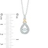 Thumbnail Image 1 of 1/4 CT. T.W. Diamond Teardrop Pendant in 10K Two-Tone Gold