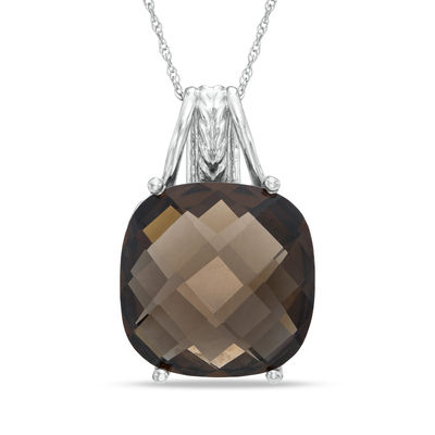 silver quartz pendant
