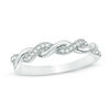 Thumbnail Image 1 of 1/10 CT. T.W. Diamond Twist Ring in Sterling Silver