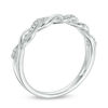 Thumbnail Image 2 of 1/10 CT. T.W. Diamond Twist Ring in Sterling Silver