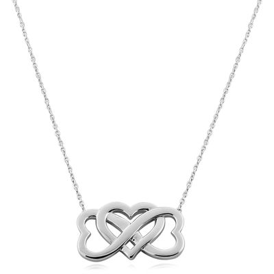 Blue Moonstone Necklace Sterling Silver Infinity Sign Symbolize Everlasting Love 