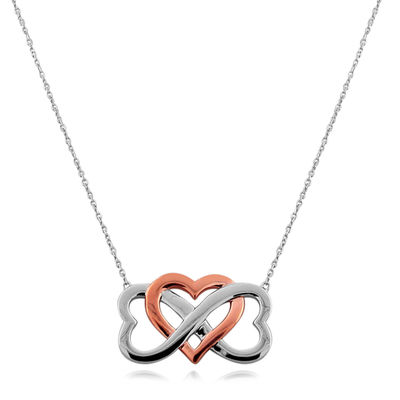 Intertwined Heart Infinity Necklace in 