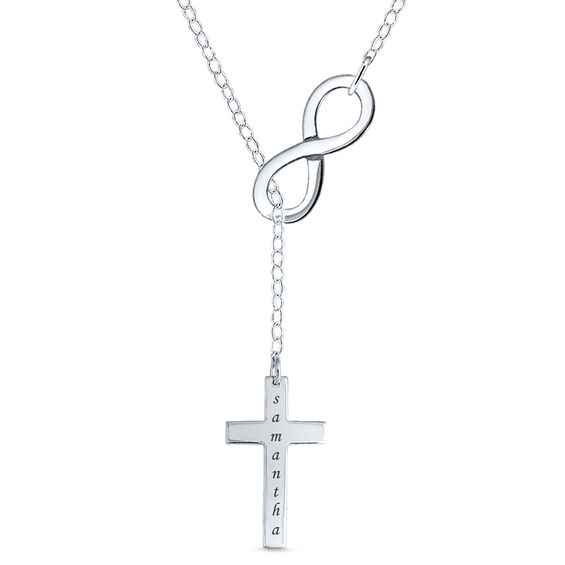 Elsa Peretti Tiffany & Co. 18 Karat Gold Infinity Cross Pendant Necklace |  Wilson's Estate Jewelry