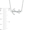 Thumbnail Image 1 of Diamond Accent Sideways Anchor Necklace in Sterling Silver - 17"