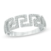 Thumbnail Image 0 of 1/3 CT. T.W. Diamond Greek Key Cutout Ring in Sterling Silver