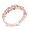 Thumbnail Image 1 of Diamond Accent Alternating Hearts Ring in 10K Rose Gold