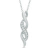 Thumbnail Image 1 of 1/10 CT. T.W. Diamond Twist Pendant in Sterling Silver