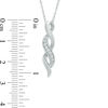 Thumbnail Image 2 of 1/10 CT. T.W. Diamond Twist Pendant in Sterling Silver