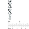 Thumbnail Image 2 of Enhanced Black and White Diamond Accent Heart-Shaped Infinity Link Bracelet in Sterling Silver - 7.25"
