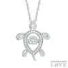 Thumbnail Image 0 of Diamond Accent Turtle Pendant in Sterling Silver