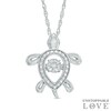 Thumbnail Image 1 of Diamond Accent Turtle Pendant in Sterling Silver