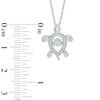 Thumbnail Image 1 of Diamond Accent Turtle Pendant in Sterling Silver