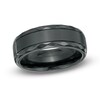 Thumbnail Image 1 of 8.0mm Black Zirconium Textured Edge Ring