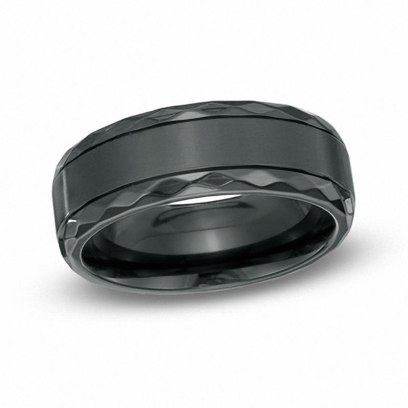 Black Gold Ring for Men with Diamonds