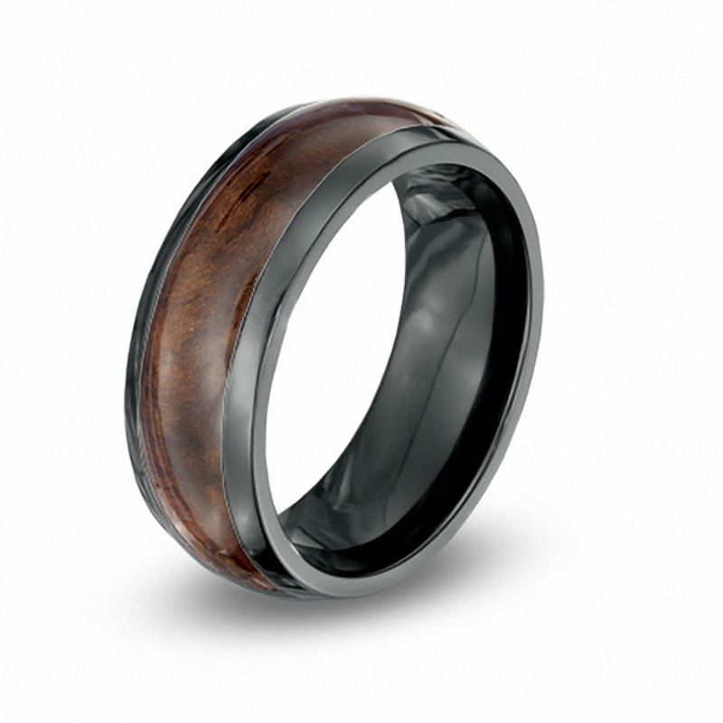 Black Zirconium Ring, Mens Wedding Band 6mm - Etsy