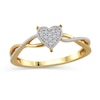 Thumbnail Image 0 of Diamond Accent Heart Twist Promise Ring in 10K Gold