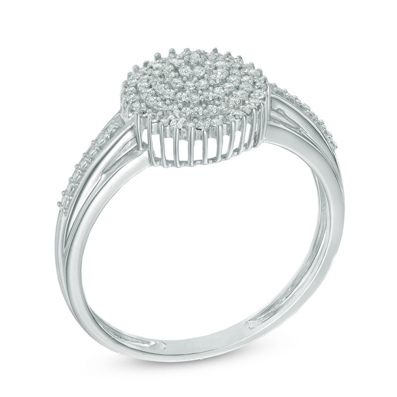 Main Image 2 of 1/4 CT. T.W. Composite Diamond Promise Ring in Sterling Silver