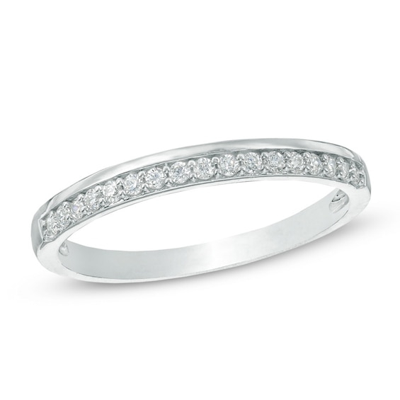 1/8 CT. T.w. Diamond Wedding Band in 10K White Gold