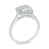 Thumbnail Image 2 of 1/2 CT. T.W. Multi-Diamond Square Frame Engagement Ring in 10K White Gold