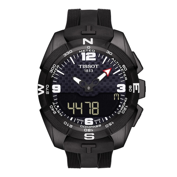 Men's Tissot T-Touch Expert Solar Titanium Strap Watch with Black Dial (Model: T091.420.47.057.01)