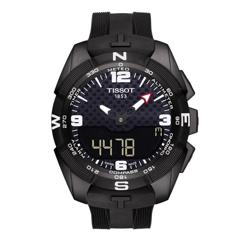 Main Image 1 of Men's Tissot T-Touch Expert Solar Titanium Strap Watch with Black Dial (Model: T091.420.47.057.01)