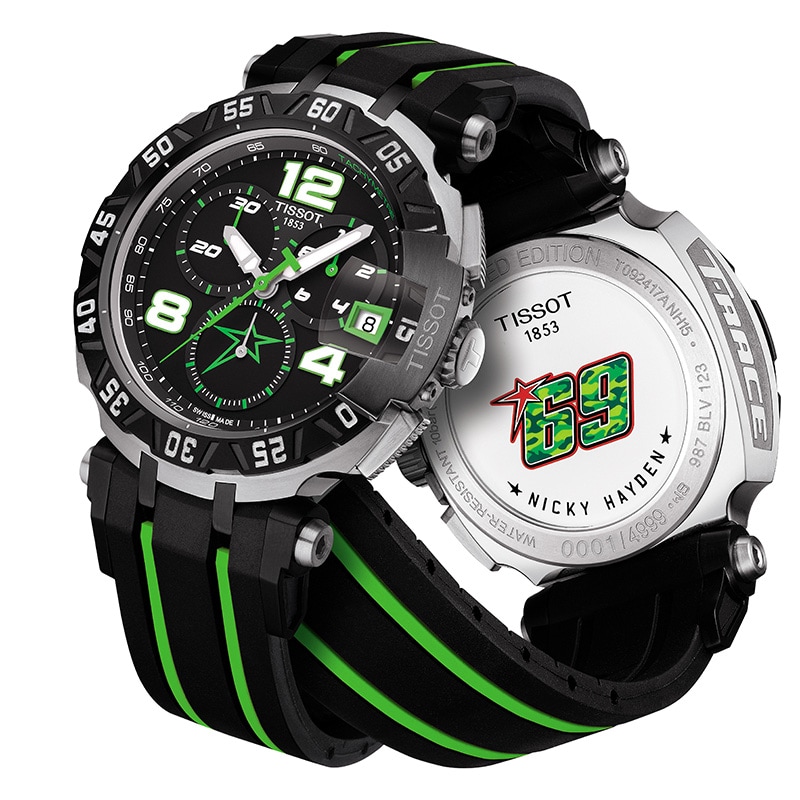Main Image 2 of Men's Tissot T-Race Nicky Hayden Chronograph Strap Watch with Black Dial (Model: T092.417.27.057.01)