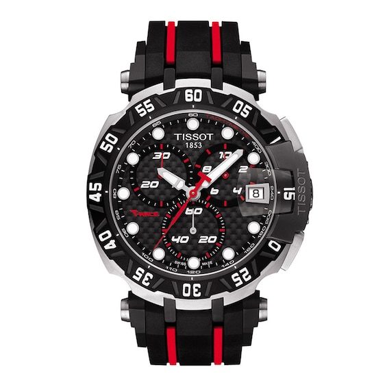 Men's Tissot T-Race MotoGP Chronograph Strap Watch with Black Dial (Model: T092.417.27.201.00)