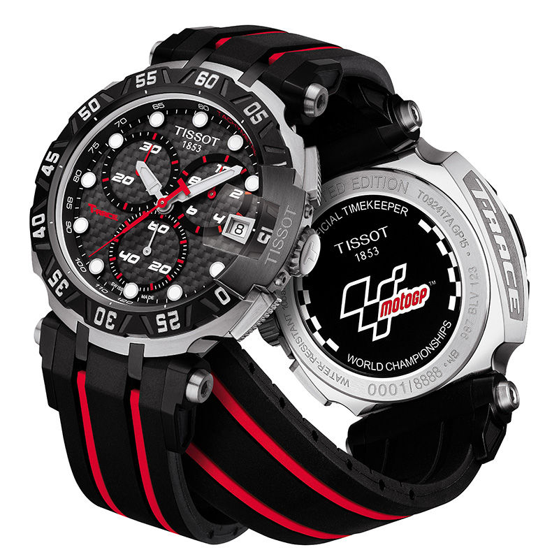 Men's Tissot T-Race MotoGP Chronograph Strap Watch with Black Dial