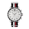 Thumbnail Image 0 of Men's Tissot Quickster NATO Chronograph Strap Watch with Silver-Tone Dial (Model: T095.417.17.037.01)