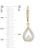 Thumbnail Image 2 of 1/3 CT. T.W. Diamond Teardrop Earrings in 10K Two-Tone Gold