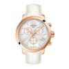 Thumbnail Image 1 of Ladies' Tissot Quickster Chronograph Strap Watch with White Mother-of-Pearl Dial(Model: T095.417.36.117.00)
