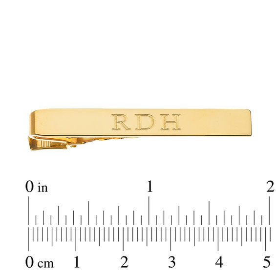 Men's Engraved Tie Bar in 14K Gold Vermeil (8 Characters