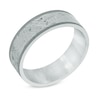 Thumbnail Image 2 of Men's 7.0mm Grey Sand-Blast Titanium and Meteorite Comfort Fit Wedding Band - Size 10