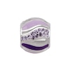Thumbnail Image 1 of Persona® Sterling Silver End Alzheimer's Purple Crystal Enamel Wave Charm