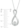 Thumbnail Image 2 of Diamond Accent Cluster Infinity Pendant in Sterling Silver