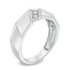 Thumbnail Image 1 of Men's 1/5 CT. T.W. Diamond Three Stone Wedding Band in 10K White Gold