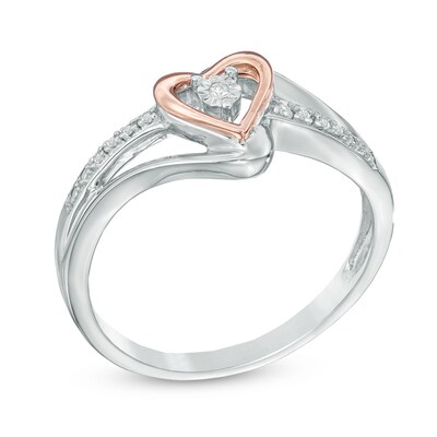 Diamond accent heart ring in sterling silver frederik wiedmann