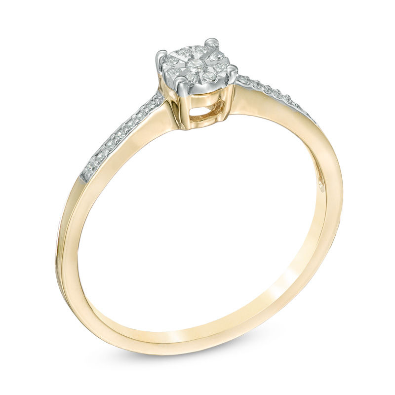 1/15 CT. T.W. Multi-Diamond Promise Ring in 10K Gold