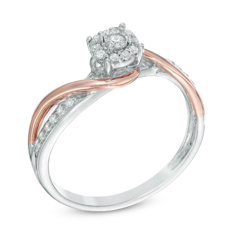 1/6 CT. T.W. Diamond Swirl Promise Ring in Sterling Silver