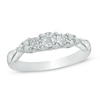 Thumbnail Image 1 of 1/5 CT. T.W. Diamond Three Stone Tri-Sides Ring in 10K White Gold
