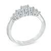 Thumbnail Image 2 of 1/5 CT. T.W. Diamond Three Stone Tri-Sides Ring in 10K White Gold