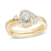 Thumbnail Image 0 of 1/2 CT. T.W. Diamond Frame Bypass Bridal Set in 10K Gold