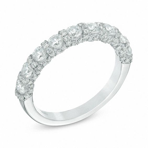 Vera Wang Love Collection 1-1/5 CT. T.w. Diamond Band in 14K White Gold