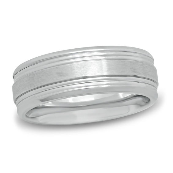 Zales Men s 7.5mm Cobalt Comfort Fit Wedding Band Westland Mall