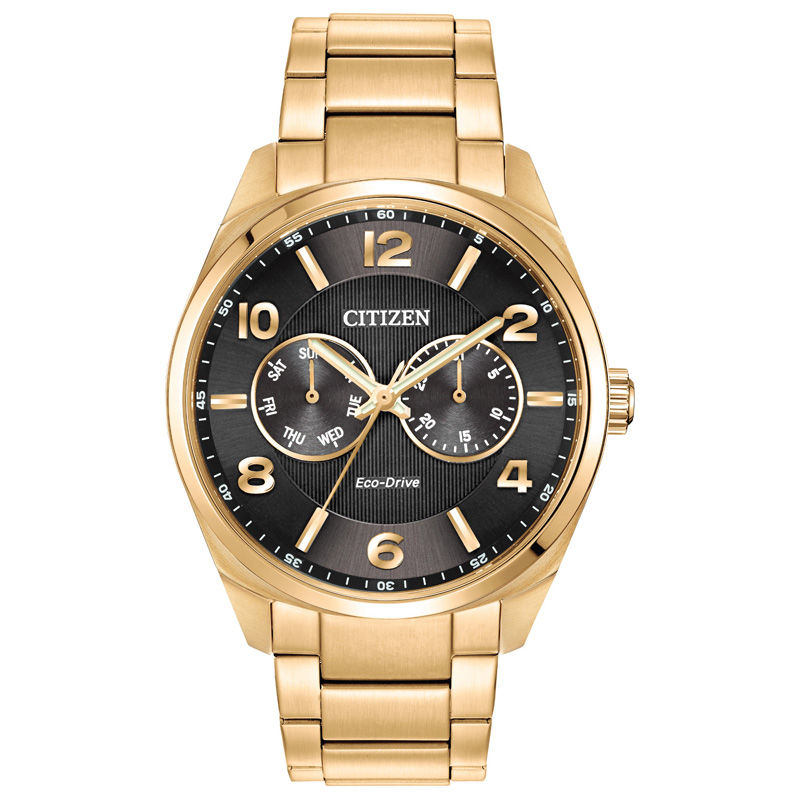 Men's Citizen Eco-Drive® Gold-Tone Watch and Bracelet Boxed Set (Model: AO9022-62E)
