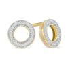 Thumbnail Image 1 of 1/10 CT. T.W. Diamond Circle Stud Earrings in 10K Gold