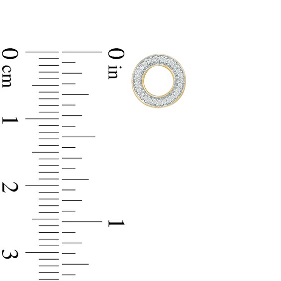 1/10 CT. T.w. Diamond Circle Stud Earrings in 10K Gold